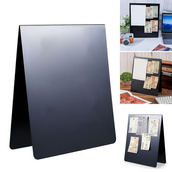tasrioml Magnetic Bulletin Board 12 X 10 Inch Metal Display Board Double-Sided Dry Erase Memo Board for Home Office Decors Kitchen Classroom