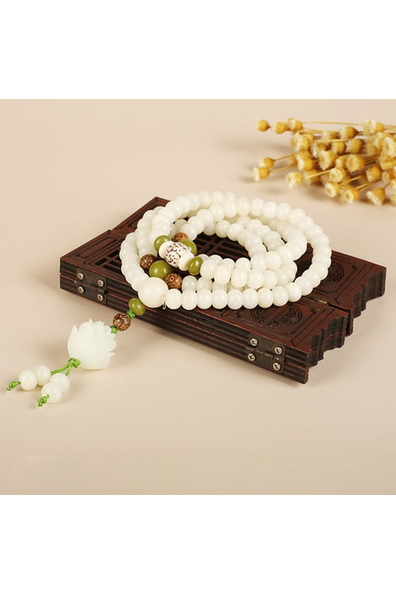 Men Bracelets Eye-catching Natural Resin Prayer Beads Rope Bracelet for Boy