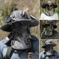 thumbnail image 1 of tasrioml Men Fisherman Hat with Solar Fan And Front Cover Large Brim Hollow Mesh USB Charging Anti UV Sunlight Quick Dry Great Breathability Outdoor Fishing Travel Cap, 1 of 8