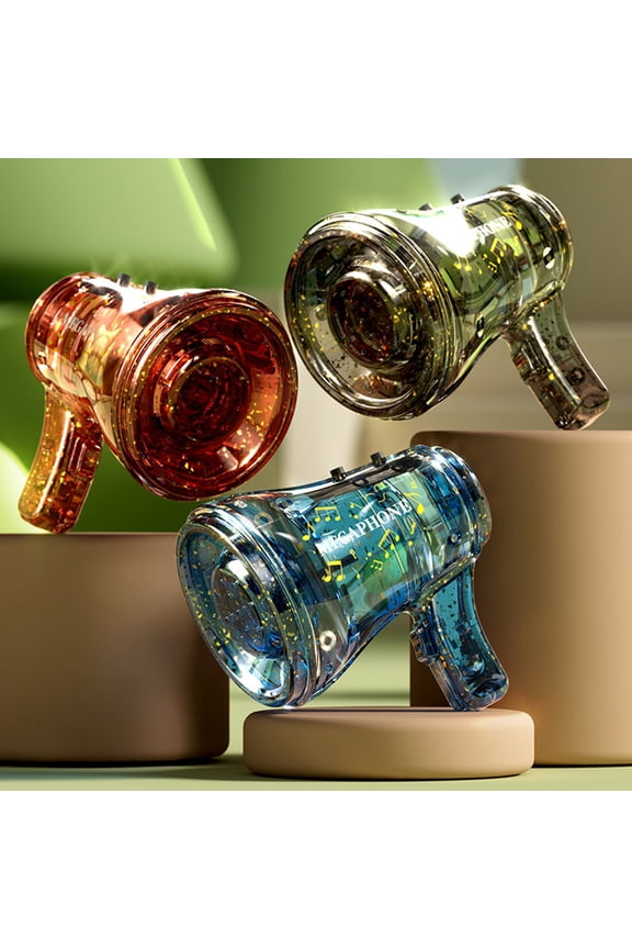 Mini Horn Keychain Recordable Handheld Speaker Music Player Bag Pendants Voice Changer Toy for Parties Events