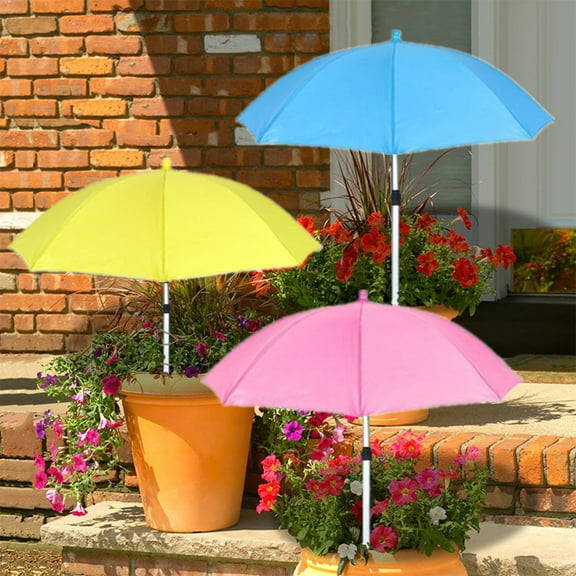 tasrioml Umbrella for Outdoor Height Adjustable Sun Shade 50cm Diameter Sunlight Blocking Umbrella for Garden Beds Potted