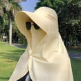 thumbnail image 1 of tasrioml Sun Hat for Women Wide Brim Shawl with Neck Flap And Ponytail Hole Outdoor UV Protection Beach Hat for Fishing Hiking, 1 of 8