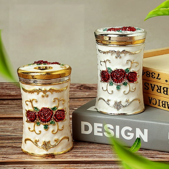 tasrioml Toothpick Box European Style Large Capacity Plastic Luxury Toothpick Organizer Box Desktop Decor for Home