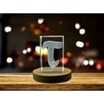 thumbnail image 1 of tau Greek alphabet letter 3D Engraved Art, 1 of 5