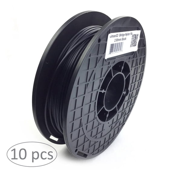 taulman3D Nylon Bridge Filament - 2.85mm, 1lb, Black, 10 pack