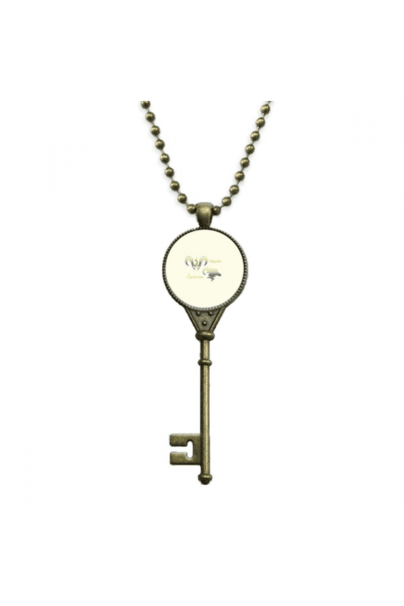 taurus capricorn constellation key necklace pendant tray embellished chain