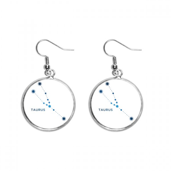 taurus constellation sign zodiac earring dangle silver drop earring jewelry woman