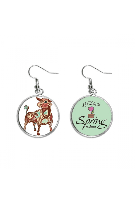 taurus constellation zodiac symbol decoration dangle season sp earring jewelry