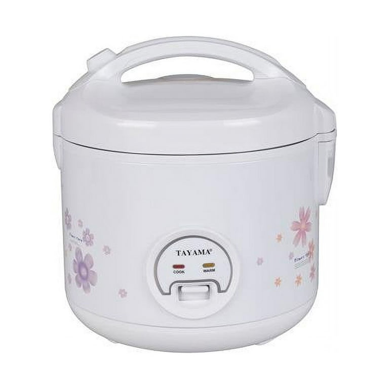 Tayama RC-8 Rice Cooker with Steam Tray 8 Cup - White