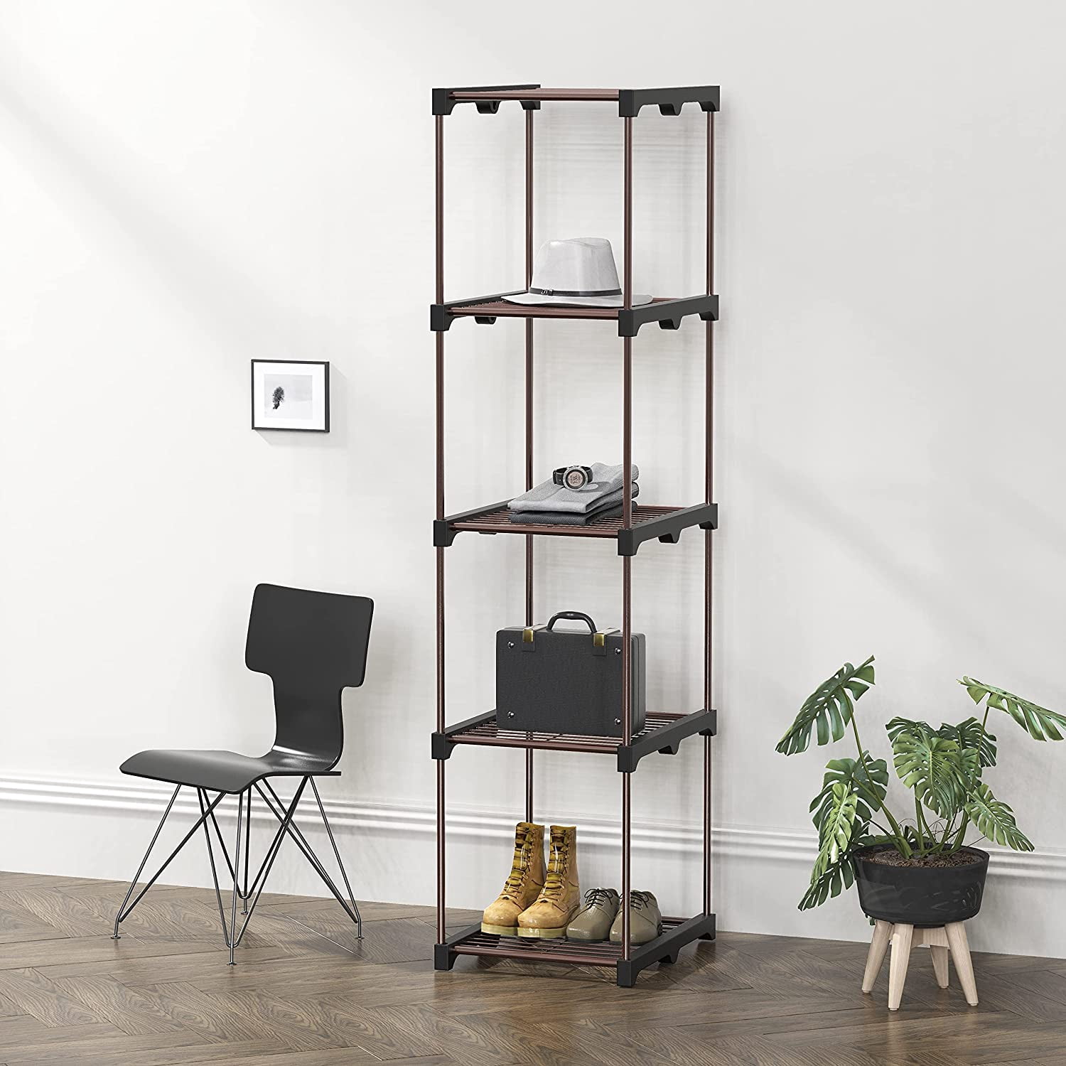 tdgbsgd 4 Tiers Wire Shelving Freestanding Organizer Storage Rack ...