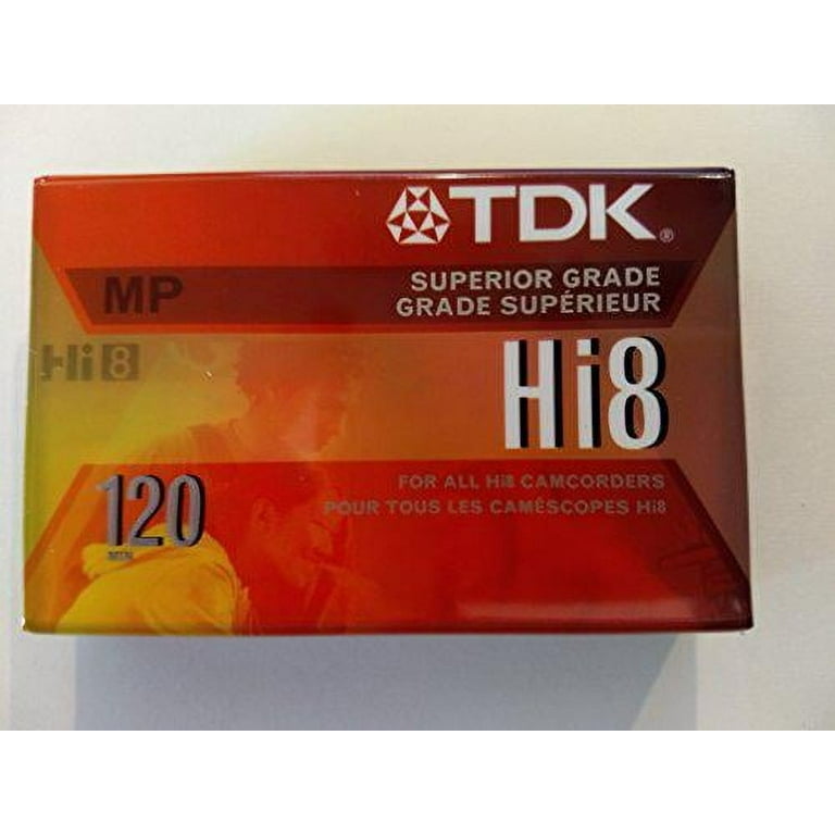 TDK Superior Grade HI8 120 MP Blank Cassette for Video