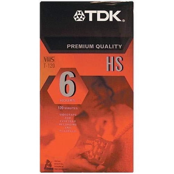 tdk t-120 12 pack high standard grade vhs blank video recording cassette tapes 12 pack