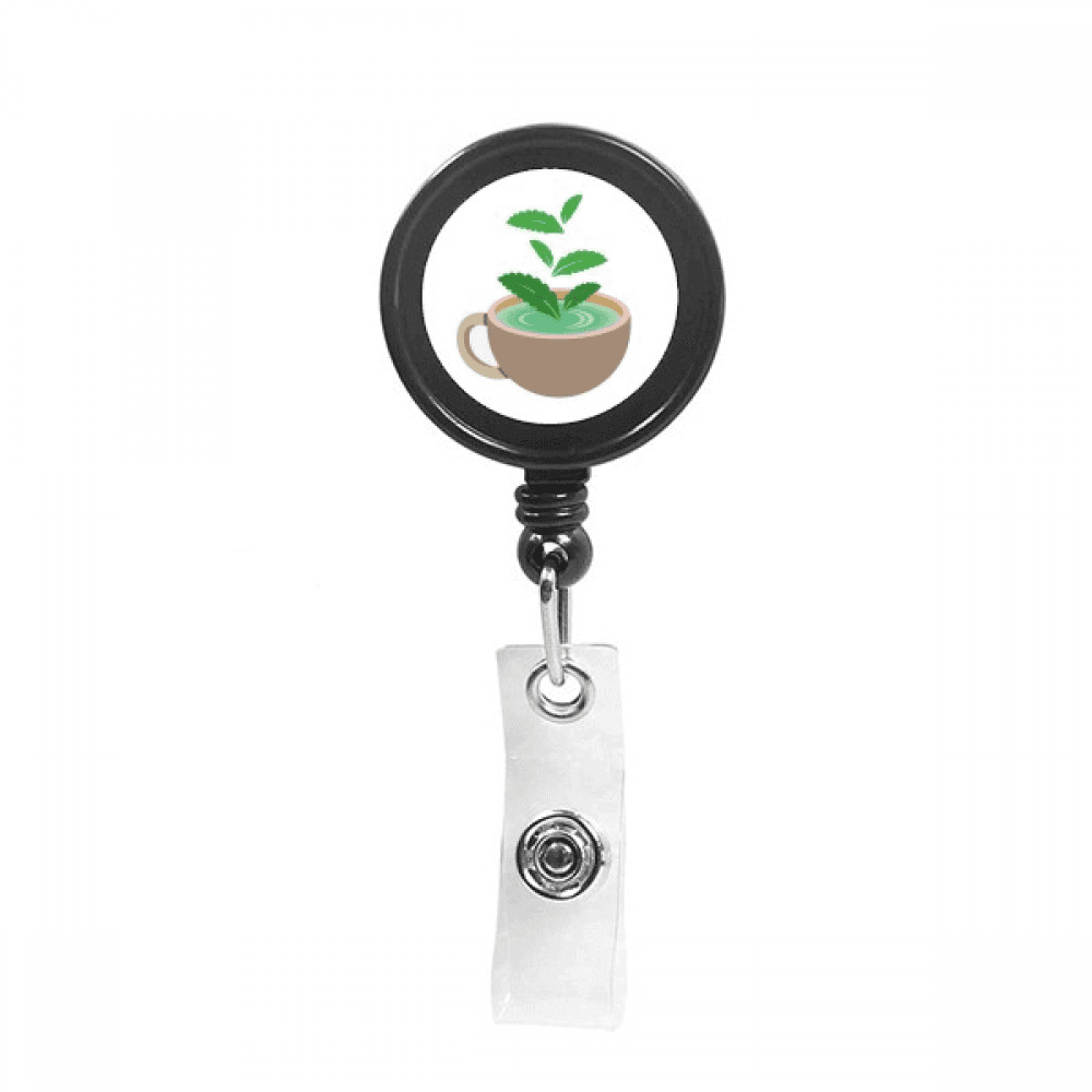 tea insipidity tefragrance painting Retractable Keychain Badge Holder ID Badge