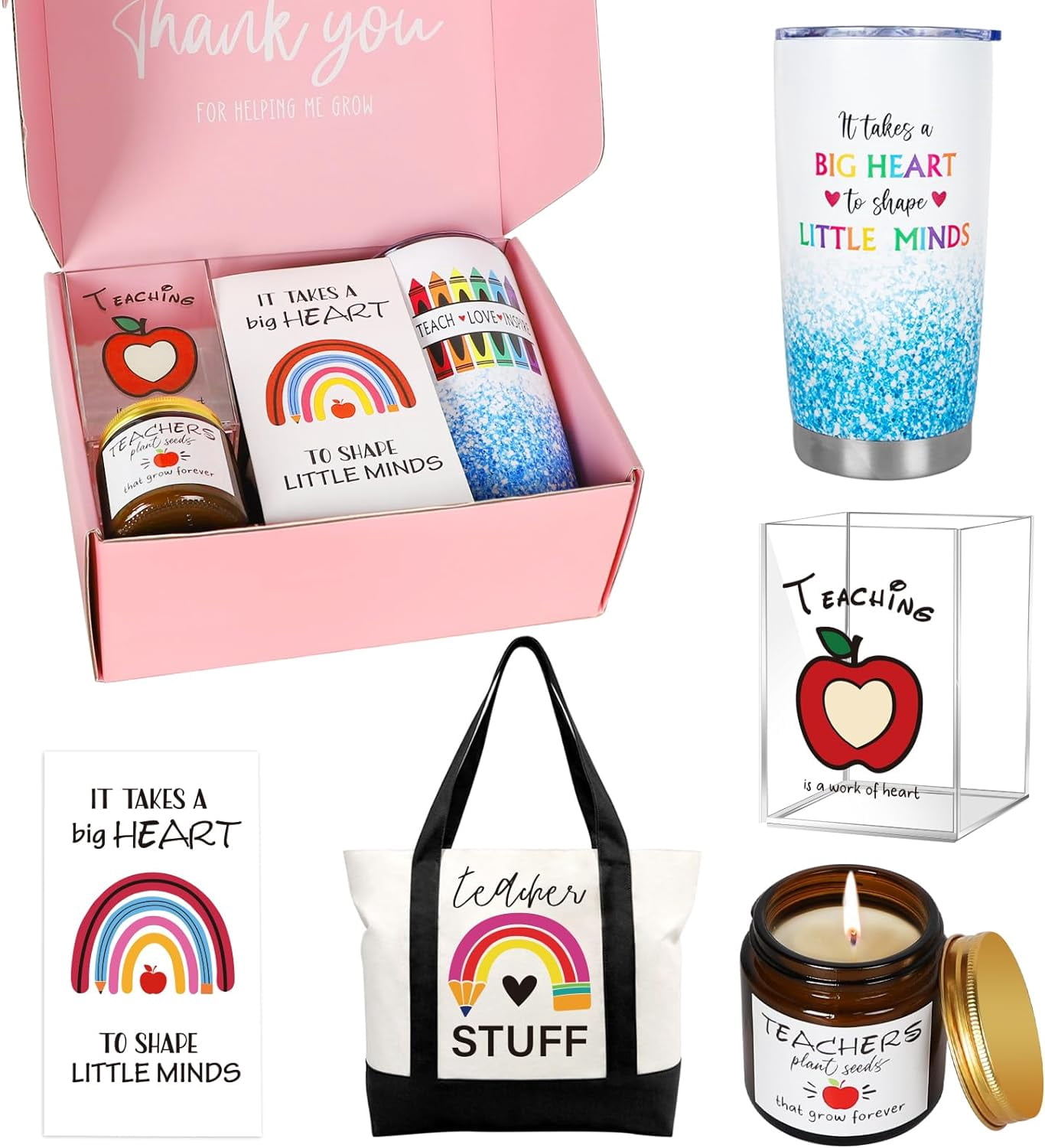 Teacher Appreciation Gifts with 20 OZ Wine Tumbler,Unique Teacher ...