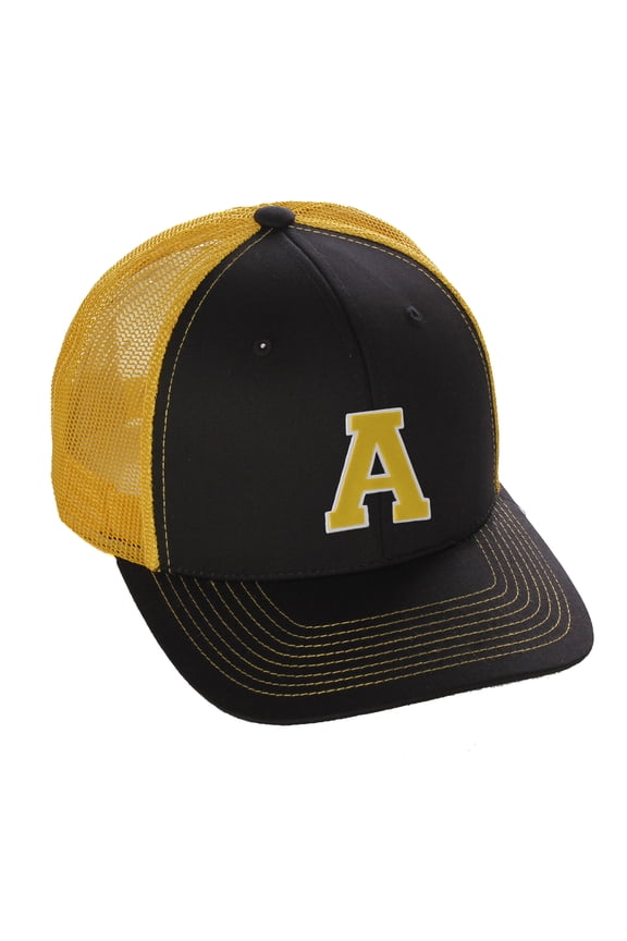 team sports custom initial letter a trucker hat adjustable snapback baseball cap