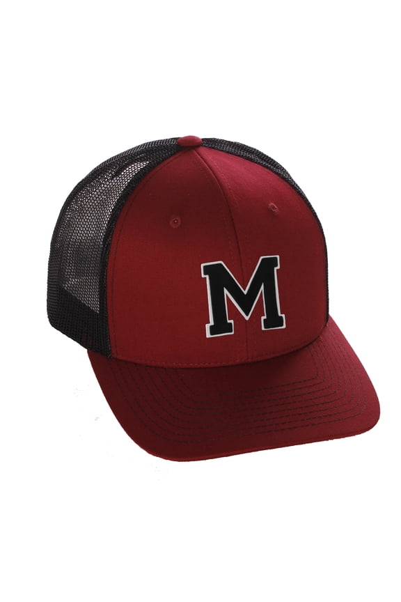 team sports custom initial letter m trucker hat adjustable snapback baseball cap