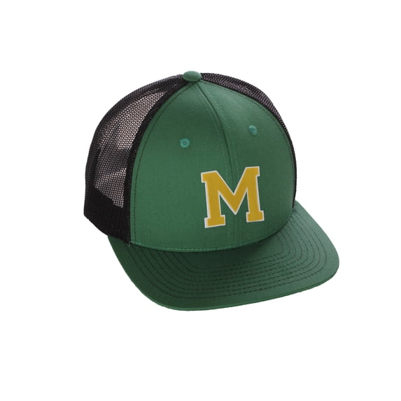 team sports custom initial letter m trucker hat adjustable snapback baseball cap