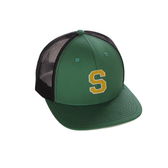 team sports custom initial letter s trucker hat adjustable snapback baseball cap