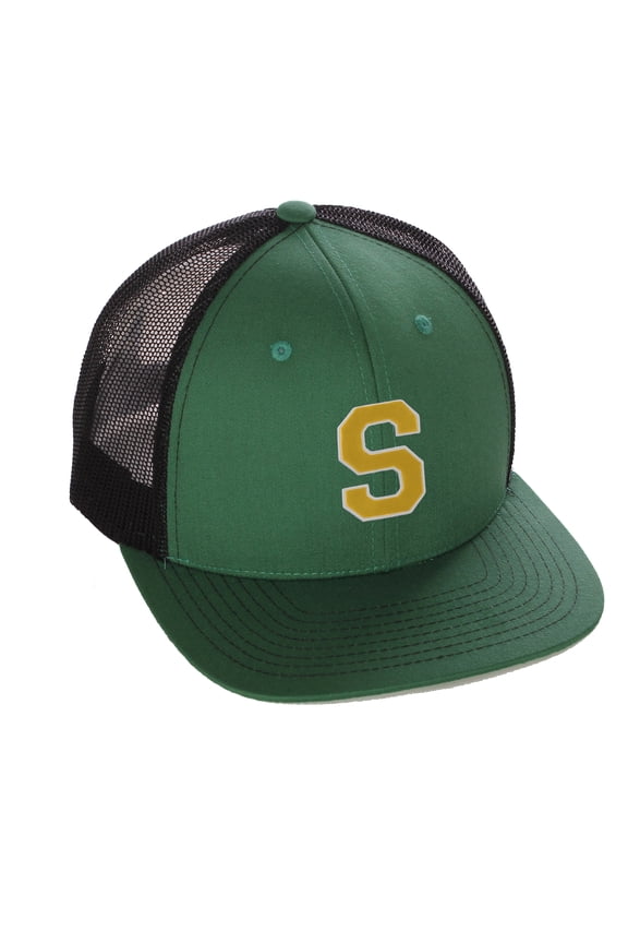 team sports custom initial letter s trucker hat adjustable snapback baseball cap