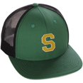 thumbnail image 1 of team sports custom initial letter s trucker hat adjustable snapback baseball cap, 1 of 4
