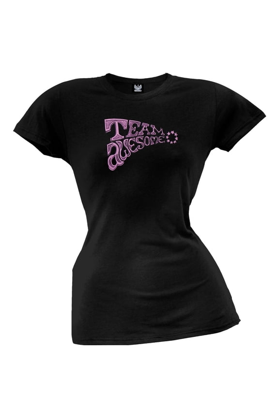 teamAWESOME! Women's Juniors Logo Short Sleeve T Shirt
