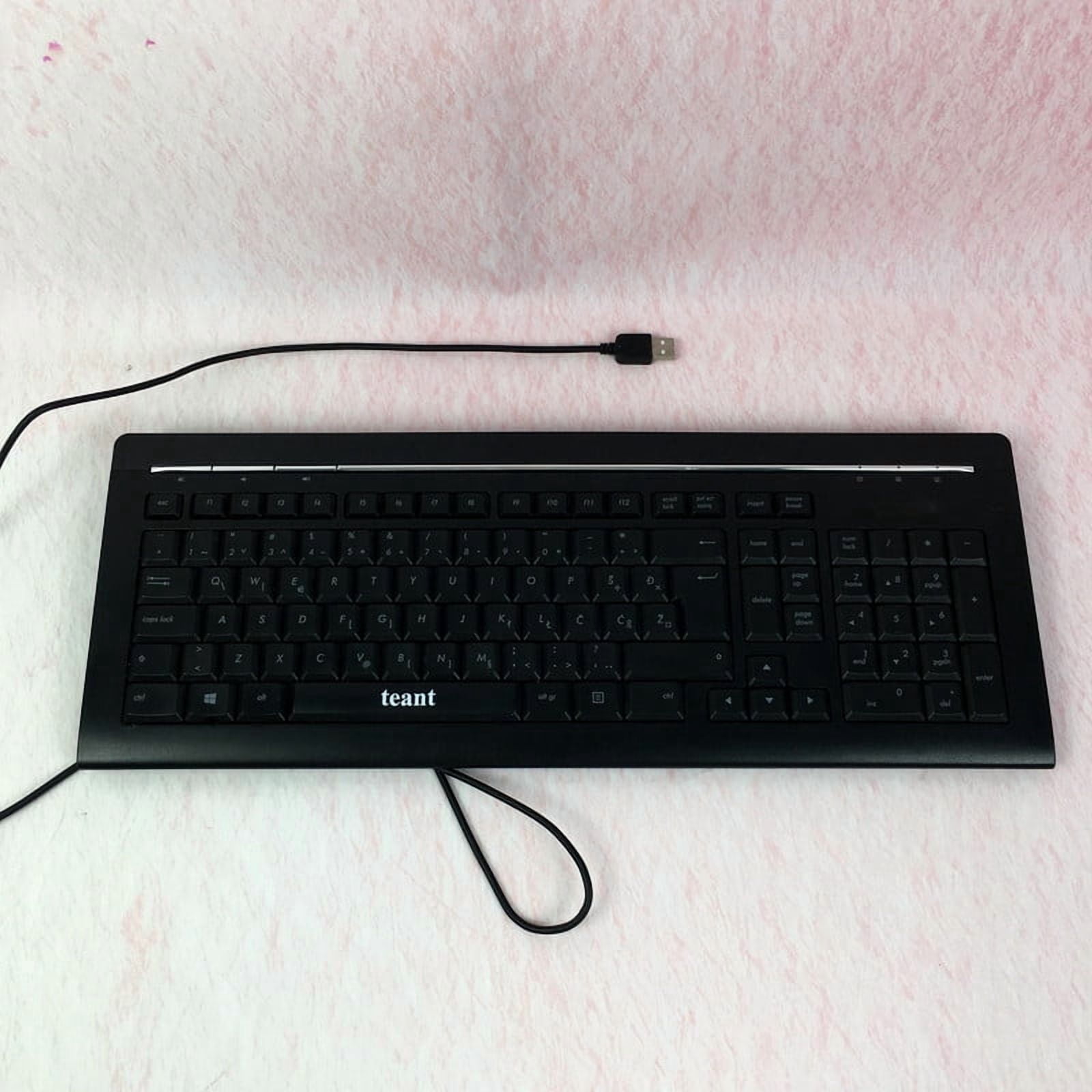 teant Computer keyboards Full-Size 104-Key Computer Keyboard — Silent Keys, Plug-and-Play