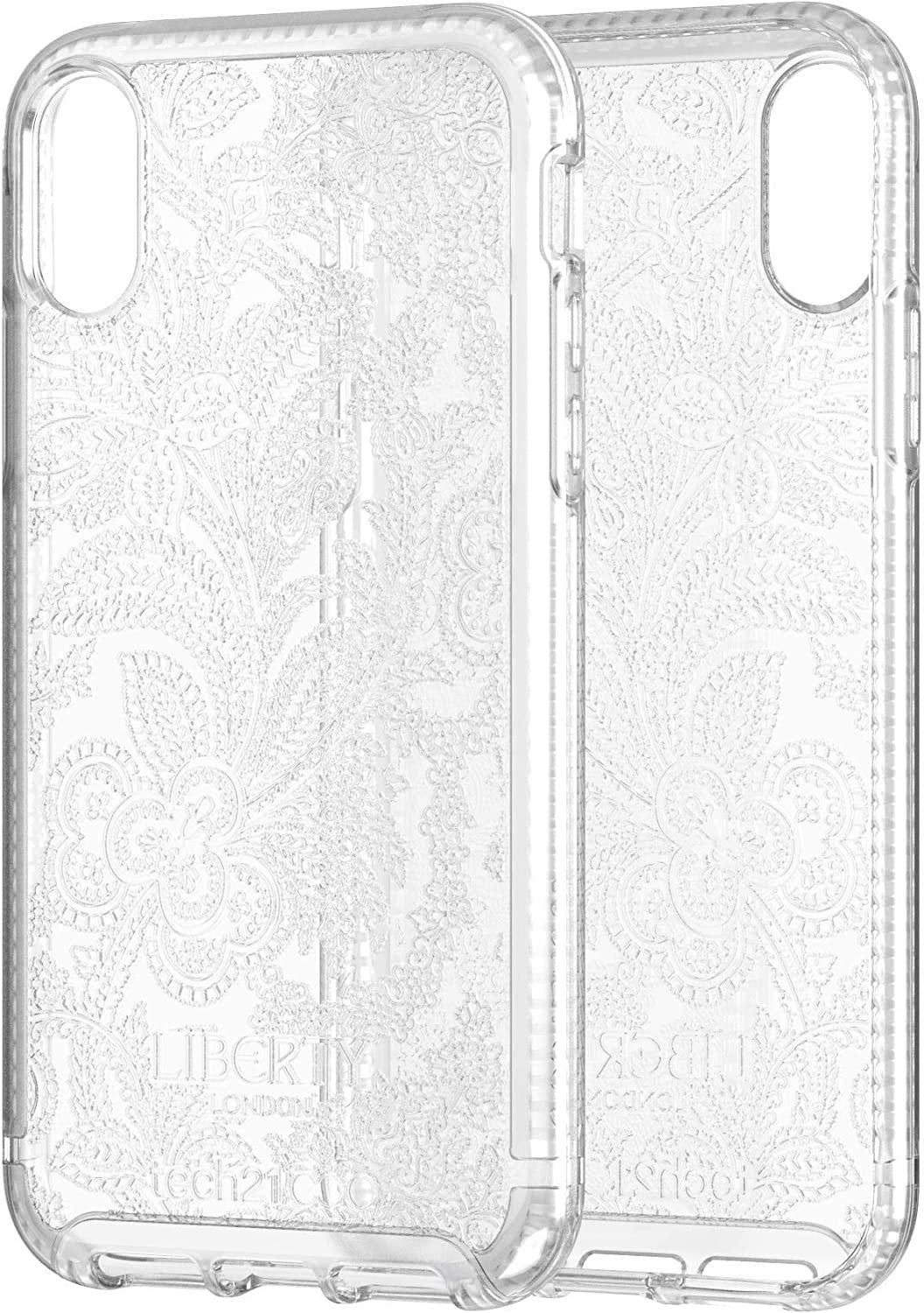 tech21 Pure Design Liberty Grosvenor Phone Case for iPhone XR - Clear, T21-6529 tech21 Pure Design Liberty Grosvenor Phone Case for iPhone XR - Clear, T21-6529