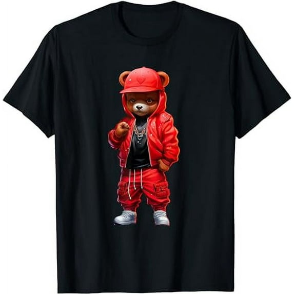 teddy fashion hip hop bear stylish singer star T-Shirt