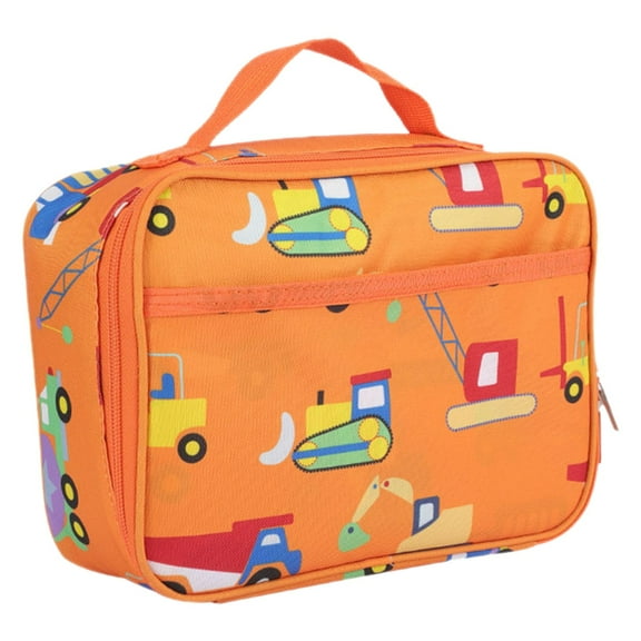 teen Insulated Lunch Bag with Bottle Holder, Reusable Leak-Proof Tote for office Daycare, 3-Layer Cooler Keeps Food Fresh, Wipe-Clean Liner, An Orange teens'S Lunch Cooler Bag