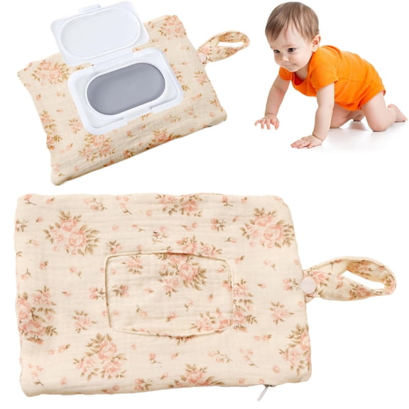 teen Wipe Holder Portable Double Layer Wipe Dispenser,Travel Carry Case Storage Bag for Strollers Apeya