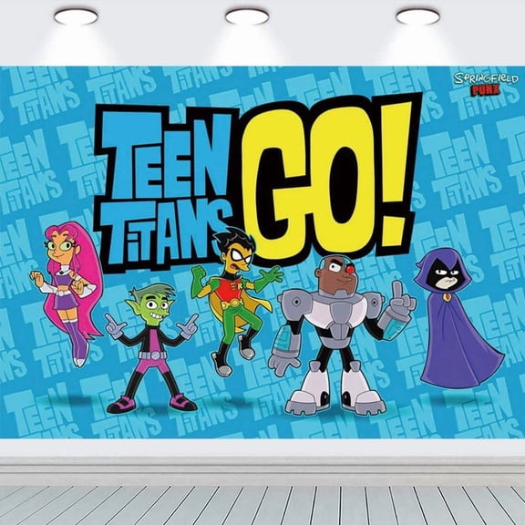 teen titans go Backdrop Banner Party Supplies Poster Movie Theme Background for Photography Birthday Decorations