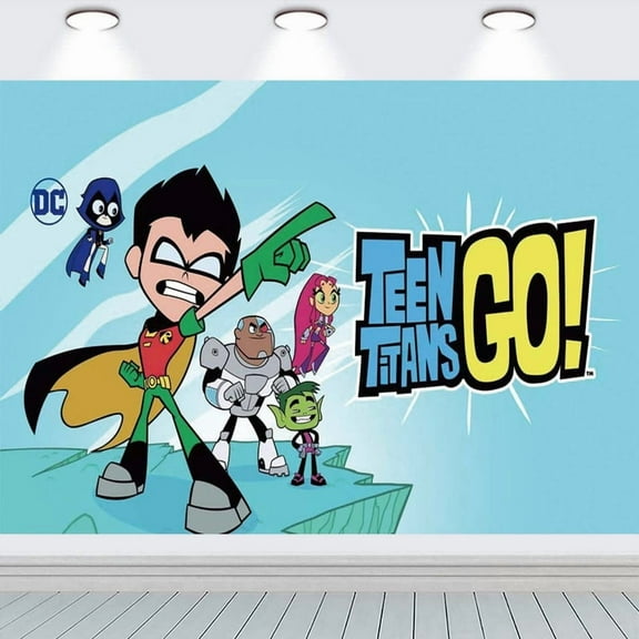 teen titans go Backdrop Banner Party Supplies Poster Movie Theme Background for Photography Birthday Decorations