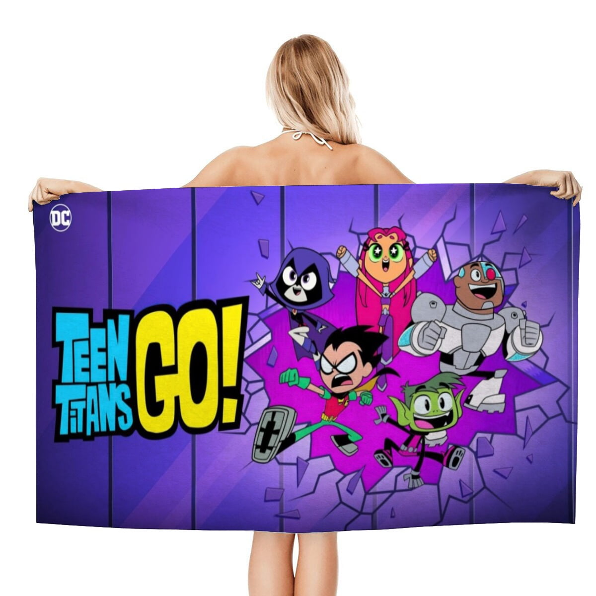 teen titans go Gifts Beach Towel for Women Girl Birthday Inspired Fan Bath Outdoor Music Lover