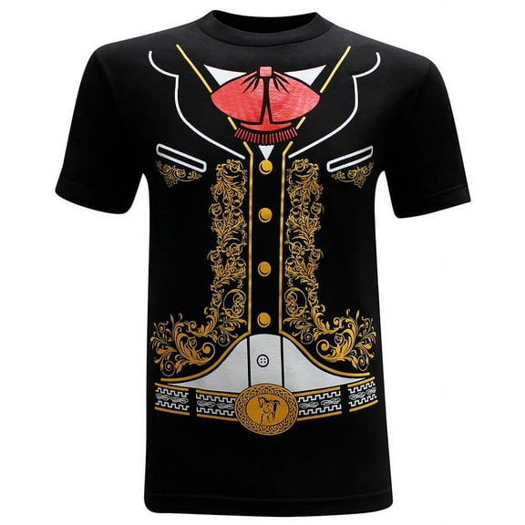 tees geek Mariachi Graphic Men's T-Shirt - (XX-Large) - Black