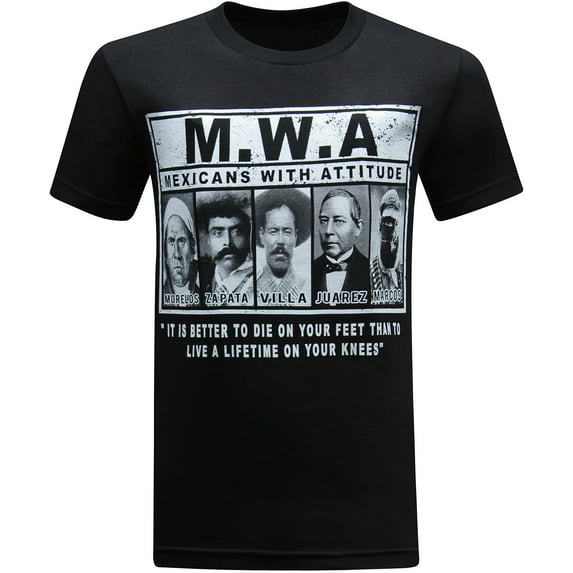 tees geek Mexicans With Attitude Men's Graphic T-Shirt - Black, Sizes S-3XL