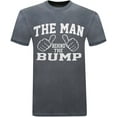 thumbnail image 1 of tees geek The Man Behind The Bump Men's Shirt Funny T-Shirt Humor Novelty Graphic Tees for Men (Large) - Charcoal, 1 of 4