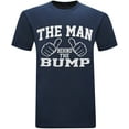 thumbnail image 1 of tees geek The Man Behind The Bump Men's Shirt Funny T-Shirt Humor Novelty Graphic Tees for Men (Small) - Navy, 1 of 4