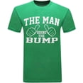 thumbnail image 1 of tees geek The Man Behind The Bump Men's Shirt Funny T-Shirt Humor Novelty Graphic Tees for Men (XXX-Large) - Green, 1 of 4