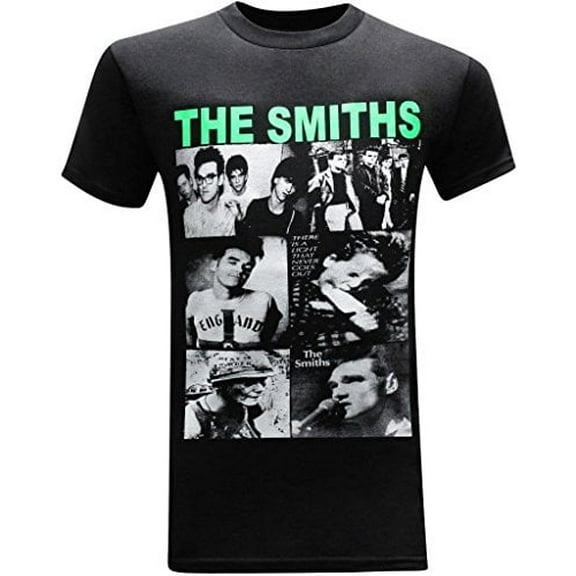 tees geek The Smiths Compilation Classic Rock Band Tees Graphic Men's T-Shirt - (X-Large) - Black