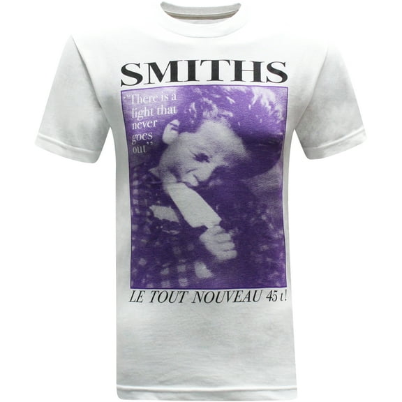 tees geek The Smiths Le Tout Nouveau Classic Rock Band Tees Graphic Men's T-Shirt- (Small) - White