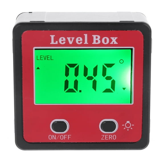 tegongse 1 Pc Multifunctional Digital Inclinometer Spirit Level Protractor Angle Gauge Meter Bevel Level Box with Magnet