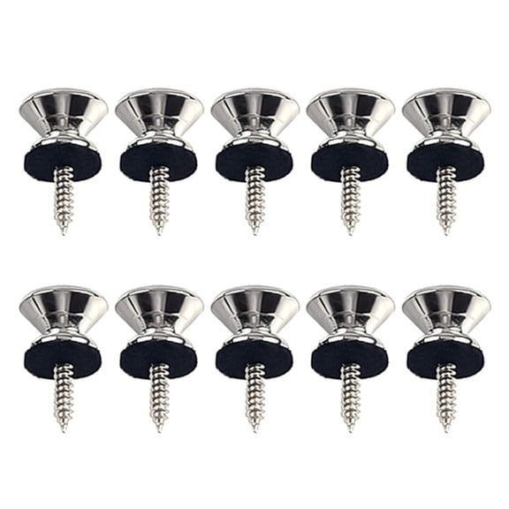 tegongse 10Pcs Metal Heavys Duty Guitar Strap Lock End Pin Replacement Guitar Straplock Button Tail Pin Strap Retainer Enduring