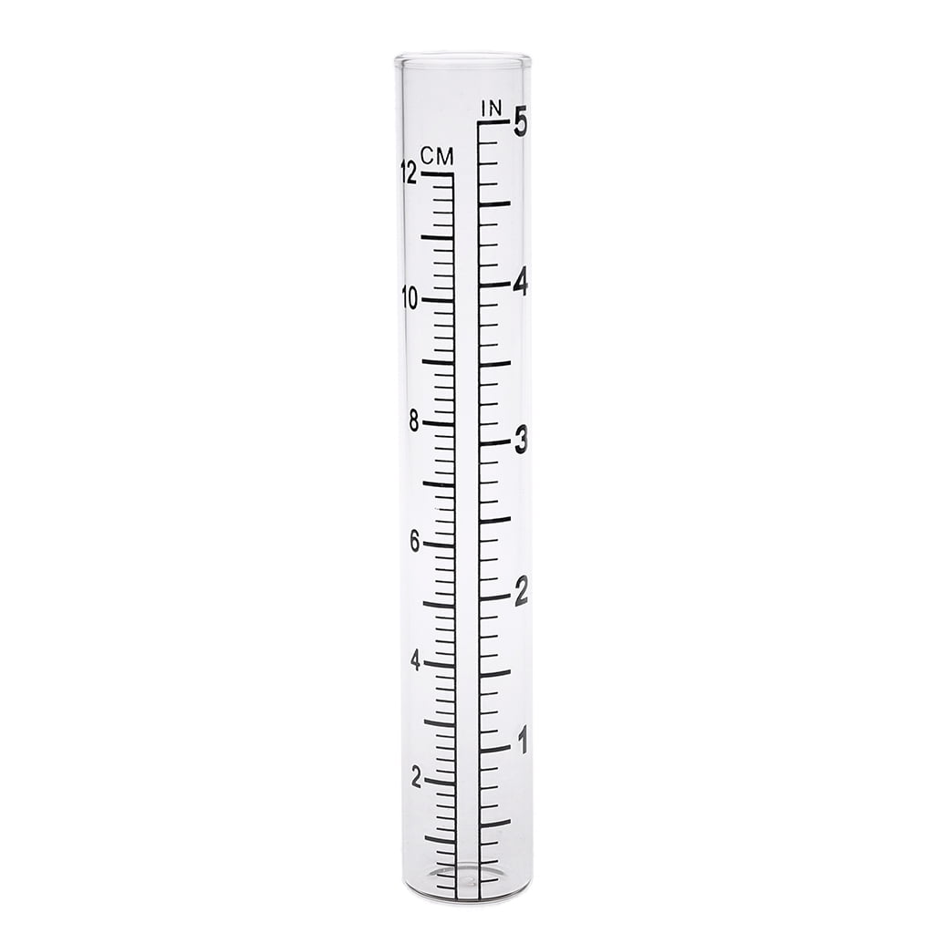 tegongse 14cm Total Length Clear Rain Gauge Rain Gauge Measures Sprinkler for Yard Garden Outdoor Home, Rain Gauges Accessories