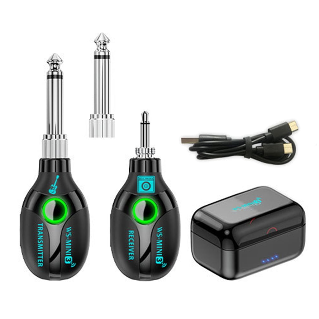 tegongse 2.4GHz Wireless Guitar Transmitter Receiver System Sound Transmitter and Receiver for Electric Guitar Violin Instruments