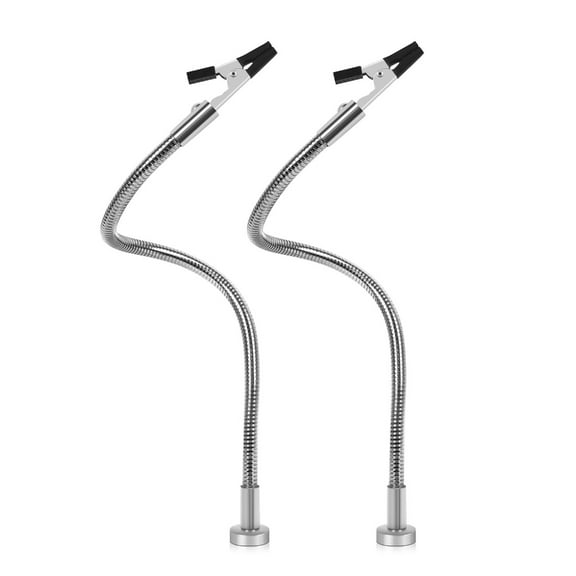 tegongse 2/4Pcs Magnetic Circuit Board Clamps Flexible Gooseneck Arms Soldering Helping Hands Third Hand Tool for Electronic Work