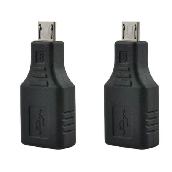 tegongse 2Pack USB2.0 MicroUSB Male to Type A Female OTG Adapter Connectors Converters Coupler for Androids Devices and Tablets