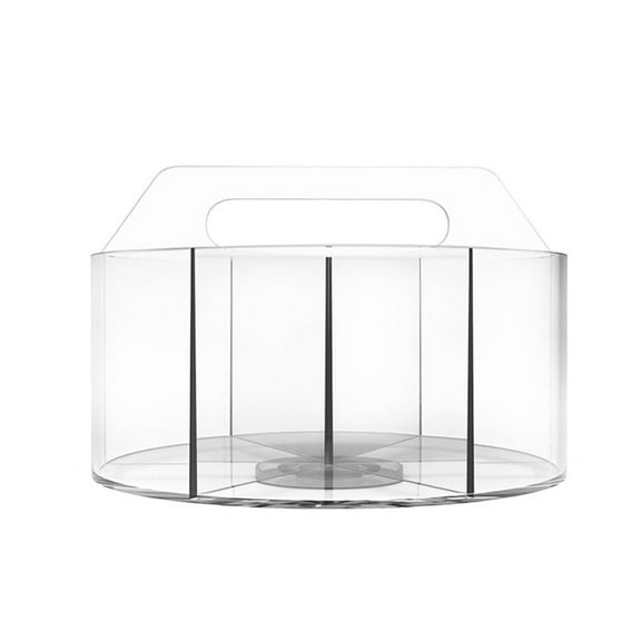 tegongse 360 Degree Rotating Pen Holder Clear Acrylics Pen Holder 6 Segments Desk Organizers Large Capacity Art Supply Organizers