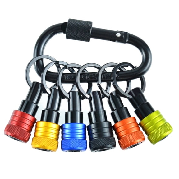 tegongse 6pcs 1/4inch Hexagonal Shanks Sockets Bit Holders Set Screwdriver Bit Holders Set Multifunction for Easy Storage & Transport