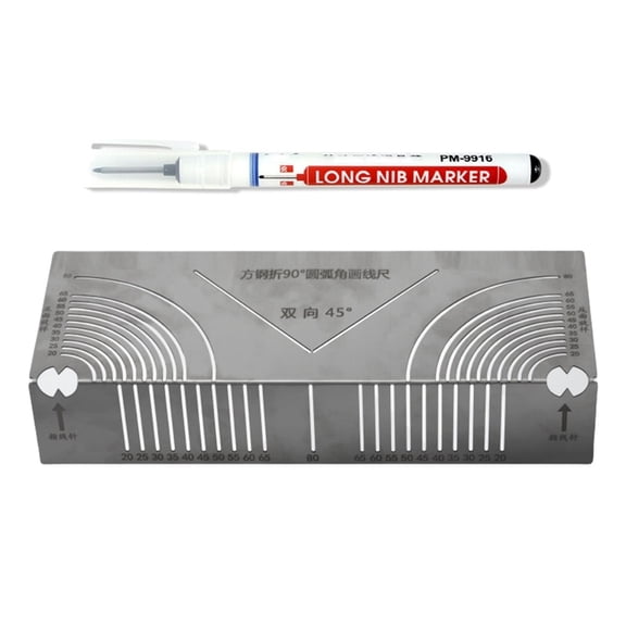 tegongse Angles & Arcs Marking Tool Parallel Line Drawing Tool Pipe Bend Marking Tool for Construction Metalworking Engineering