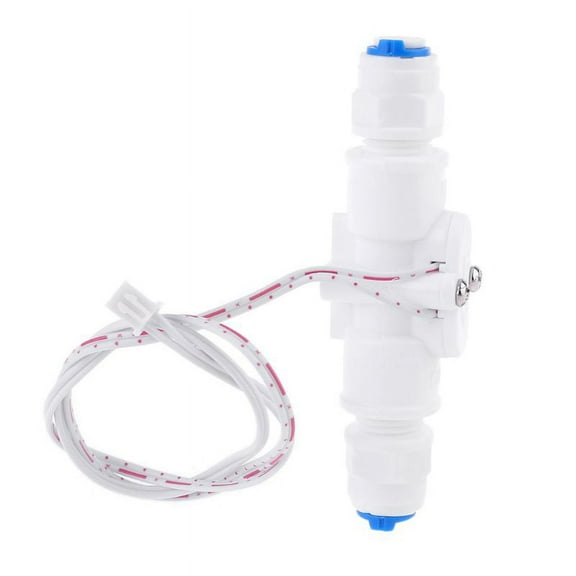 tegongse Convenient PE Tube Liquid Flow Sensor Switch Practical 1/4" NPT Water Flow Switch Replacement Control for Water Purifier